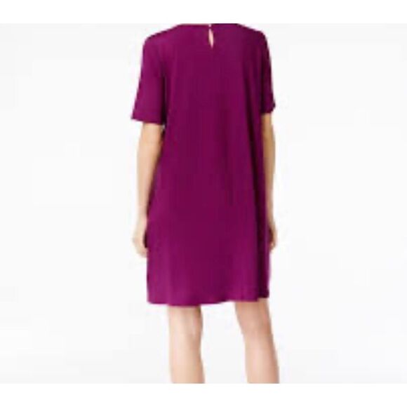 Eileen Fisher Women Wine Berry Jersey Swing Dress sz S - Picture 1 of 9